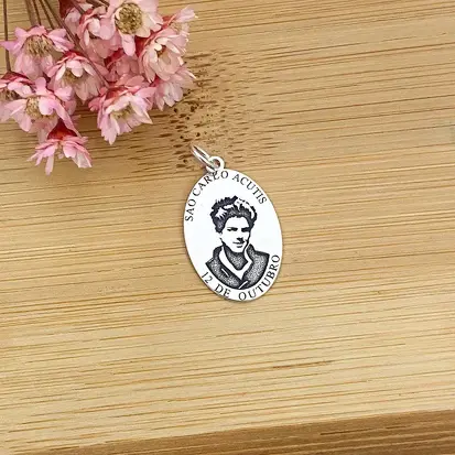PINGENTE OVAL SÃO CARLOS ACUTIS